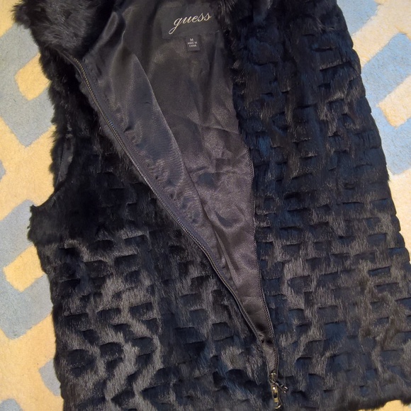 Guess Jackets & Blazers - Pristine Guess Rabbit Fur Vest